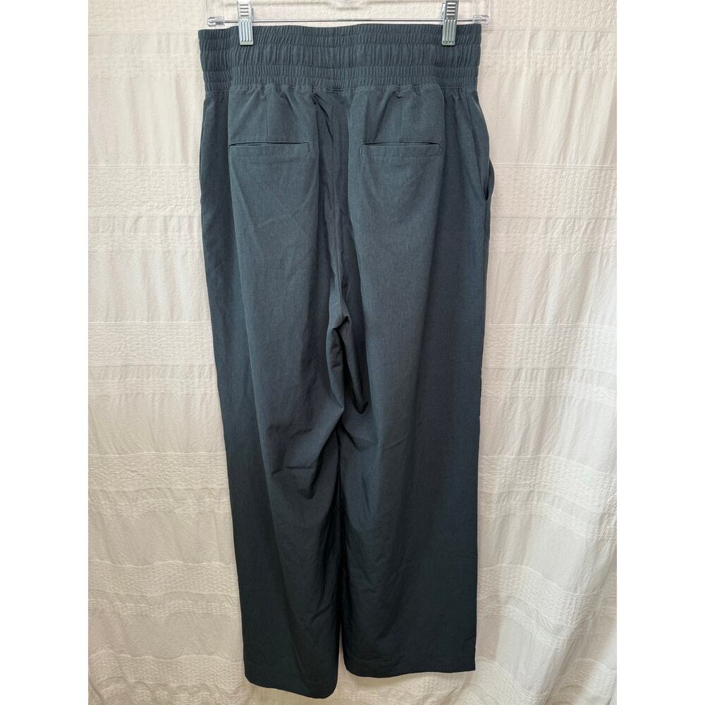ALBION FIT Audrey Wide Leg Pants High Rise Nylon Women’s M Heather Cobalt - Picture 2 of 4